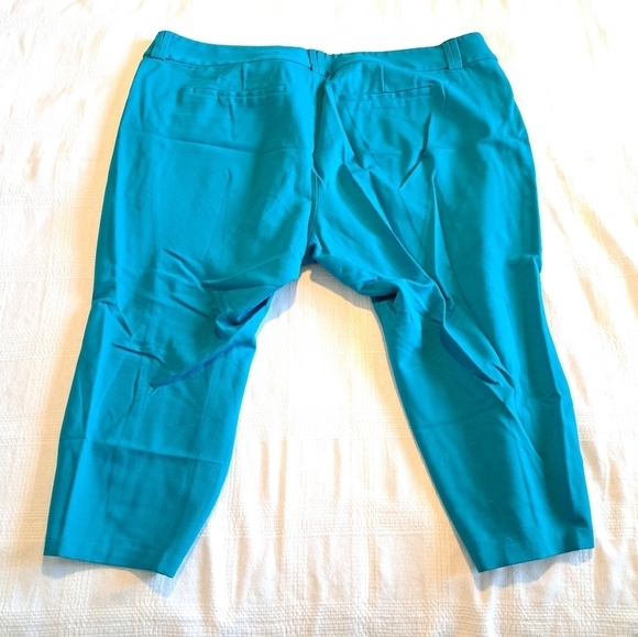 Torrid women's size Plus size 24R teal/blue pants cropped lots of stretch - Picture 5 of 10